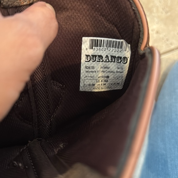 EUC Durango Crush cowboy boots - Picture 5 of 6